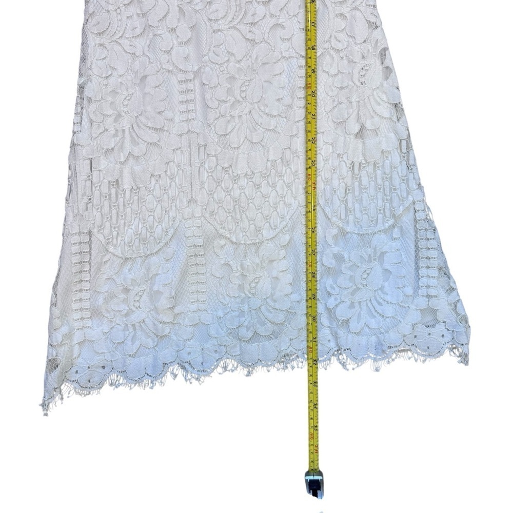 MSLG Elegant White Lace Midi Dress - Picture 10 of 15
